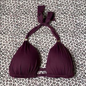 Lauren Ralph Lauren Merlot Bikini top
